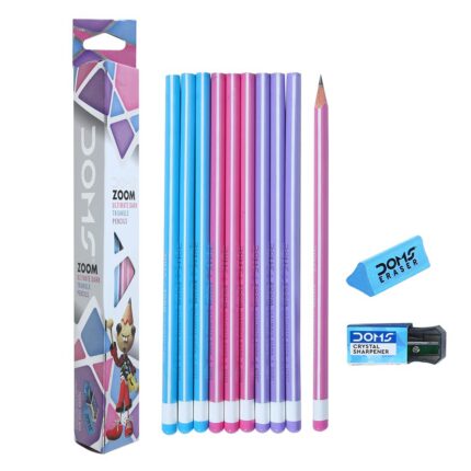 Doms Zoom Ultimate Dark Triangle Pencils (Pack of 10 x 5 Set), (Model: DM3440P5)
