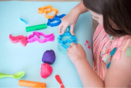 DOMS Soft Modelling Dough Clay 8 Vibrant Shades with 8 Creative Tools| Non-Toxic Safe for Children| 6 Shape Toys, One Hand Roller & One Spatula| Pack of 2