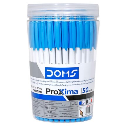 DOMS PROXIMA BALL PEN BLUE 50 PCS JAR