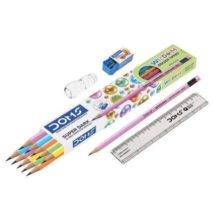 Doms WIZDOM Eraser Tipped Super Dark 40 Nos. HB/2 Graphite Pencils