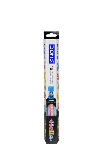 Doms Hello X-Tra Dark Pencil (pastel Shades) with Free Erasner (Erase + Sharp)