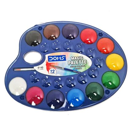 DOMS Magic Palette | Aqua Colour Cakes | 12 Shades