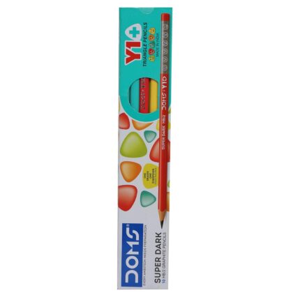 Doms Y1+ Super Dark HB/2 Triangle Graphite Pencils Box (10 Pieces)