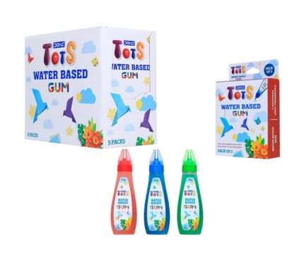 DOMS TOTS Water-Based Glue – Non-Toxic, Child-Safe Adhesive with 3 Fragrances, Easy-to-Clean, Mess-Free, Pack of 3 (50g Each) for kids ages 2-5 years