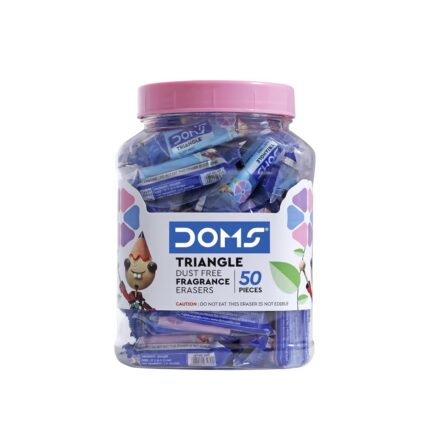 Doms Triangular Dust Free Fragrance Eraser Jar Pack | Clean, Dust Free & Good Erasing | Lesser Flakes & Non-messy Erasing | Always Catches People's Eye | Pack of 50 Pieces