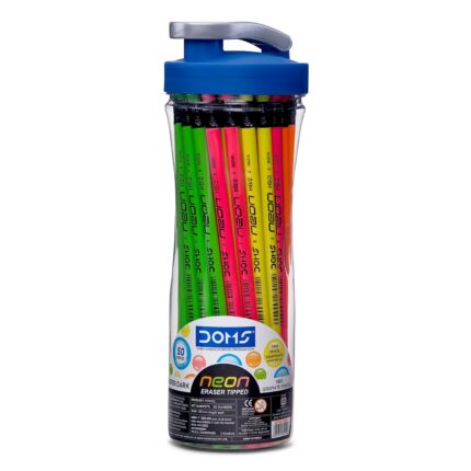 DOMS Neon R/T Pencil 50 Pcs Pencil Sipper, Grey