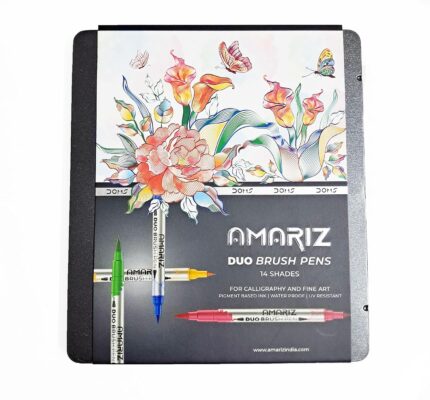 Doms Amariz Duo Brush Pens 14 Shades Tin Box
